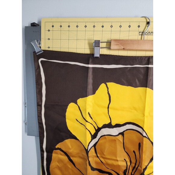 Vintage Retro Brown Yellow Totes Rain Scarf Water Repellent 27' x 27" - Picture 3 of 10